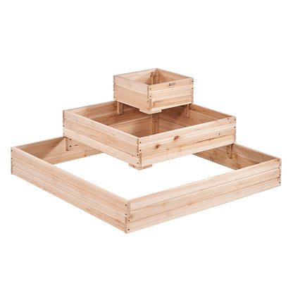 Wooden Raised Garden Bed Planter Box 113 x 113 x 51 cm Flower Vegetable Herb V952-LD11311351CM1PKZAV0