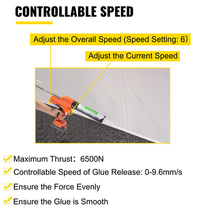 Sausage Caulking Gun Silicone Gun 20V Iron Caulking Gun 10 OZ/300 ML V952-LDACTGYJQ20VNWBUAV3