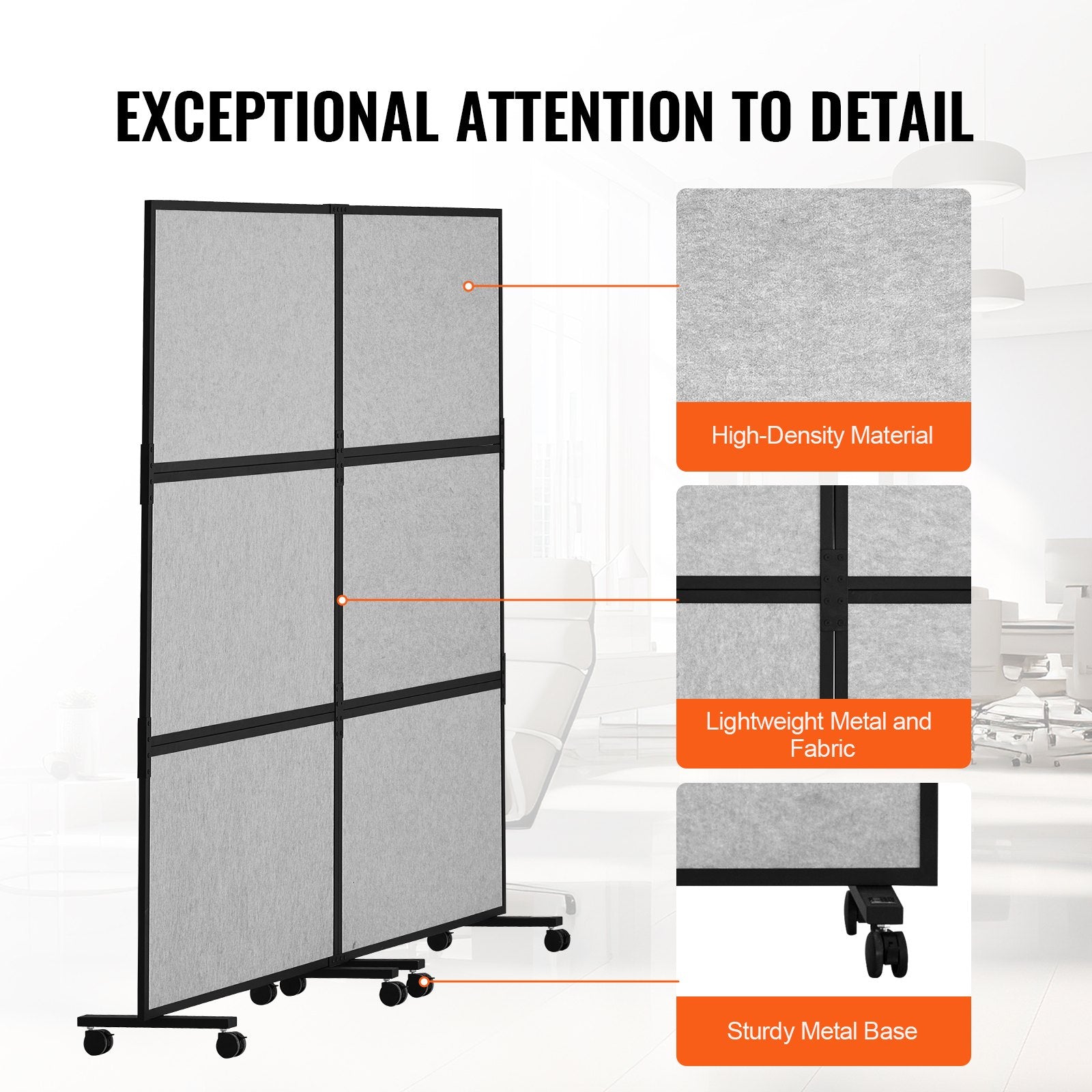 Acoustic Room Divider Partition Panel Privacy Screen 2 Pack Light Gray V952-LDSGYPF7266I63D57V0