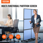 Acoustic Room Divider Partition Panel Privacy Screen 2 Pack Indigo Blue V952-LDSGYPF7266IDIWPSV0