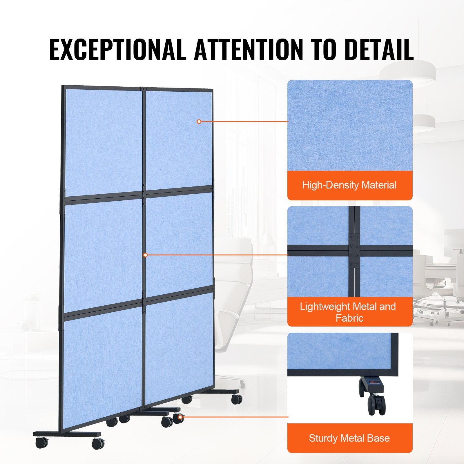 Acoustic Room Divider Partition Panel Privacy Screen 2 Pack Indigo Blue V952-LDSGYPF7266IDIWPSV0