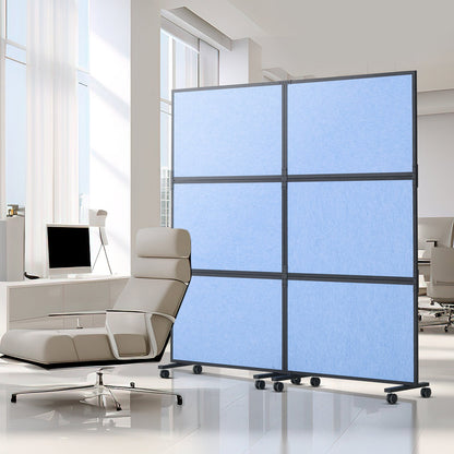 Acoustic Room Divider Partition Panel Privacy Screen 2 Pack Indigo Blue V952-LDSGYPF7266IDIWPSV0