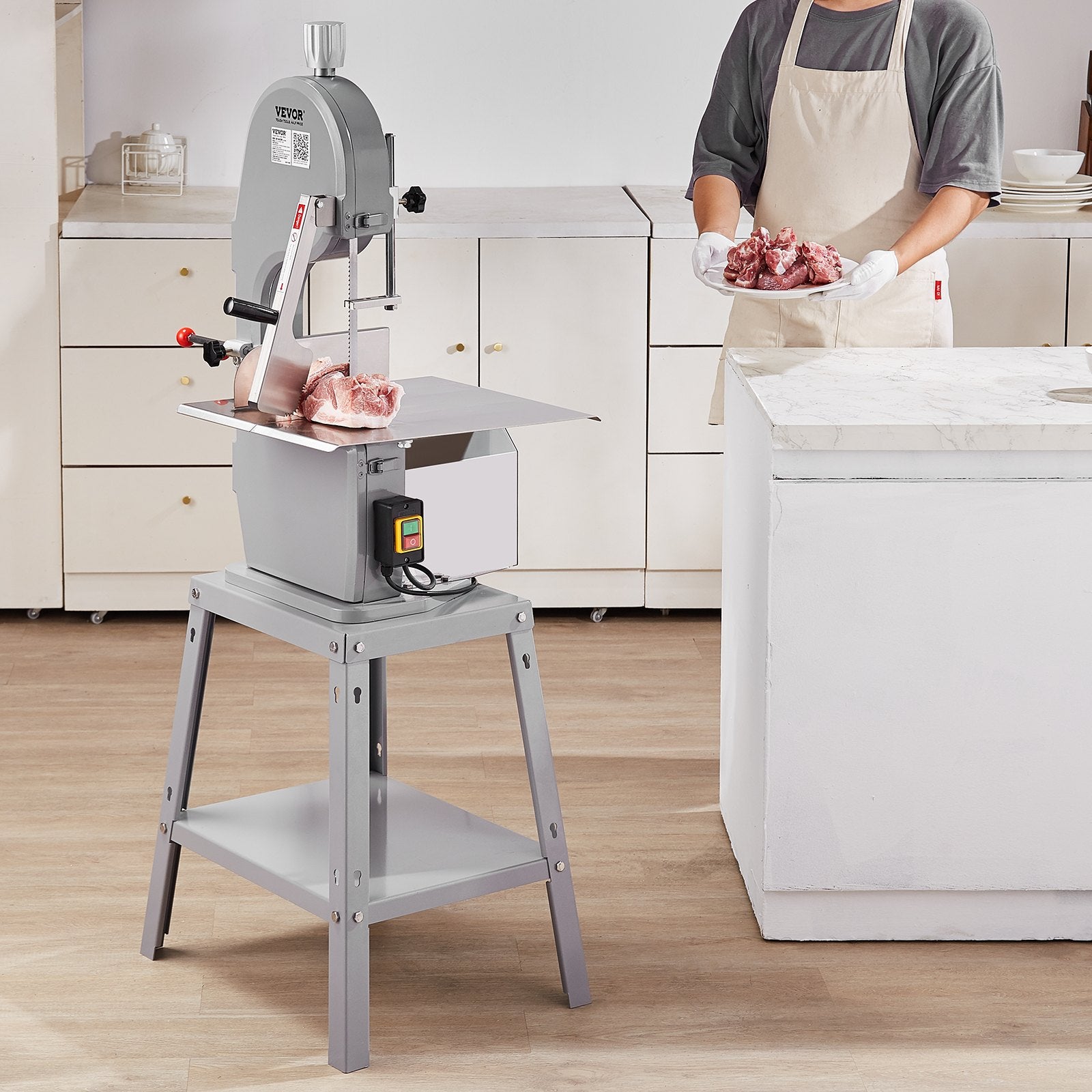 1500W Commercial Electric Meat Bandsaw Stainless Steel Bone Sawing Machine V952-LDSJRJ1500WLQHW2TV3