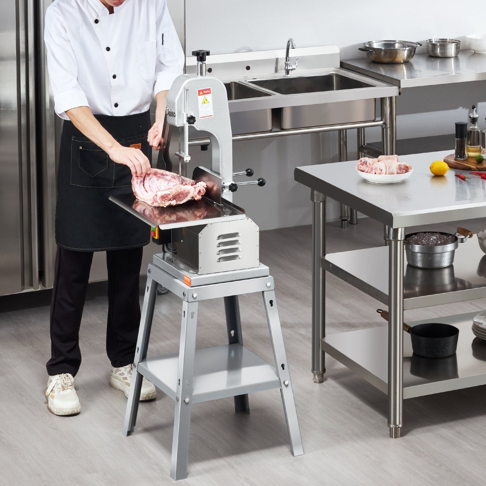 850W Commercial Electric Meat Bandsaw Stainless Steel Bone Sawing Machine V952-LDSJRJ850WL0LAGK4V3