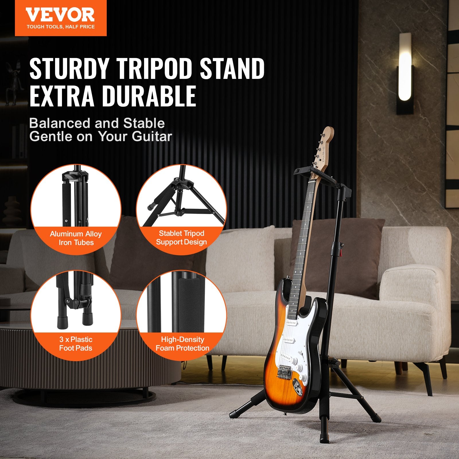 VEVOR_ripod Guitar Stand Floor-Standing Foldable 900-1200 mm Adjustable Height V952-LDSJTZJ1JSJJA8LYMV0