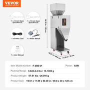 Particle Filling Machine, 10-1000g, Automatic Filler Machine with Foot Pedal, Stainless Steel Weighing V952-LDSKLFZJBZD15EGL0V3