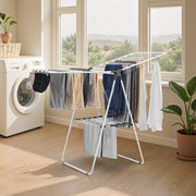 2-Tier Foldable Clothes Drying Rack with Sock Clips & 21 Drying Rods White V952-LDSLYJAX5059Q3FK5001V0