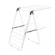 2-Tier Foldable Clothes Drying Rack with Sock Clips & 31 Drying Rods White V952-LDSLYJAX6014YHE3H001V0
