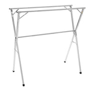 2-Tier Telescopic Clothes Drying Rack w/ 30 Windproof Holes & 2 Shoe Hooks V952-LDSLYJXX1413RO4HO001V0