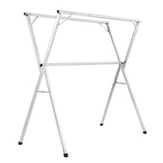 2-Tier Telescopic Clothes Drying Rack w/ 30 Windproof Holes & 2 Shoe Hooks V952-LDSLYJXX1413RO4HO001V0