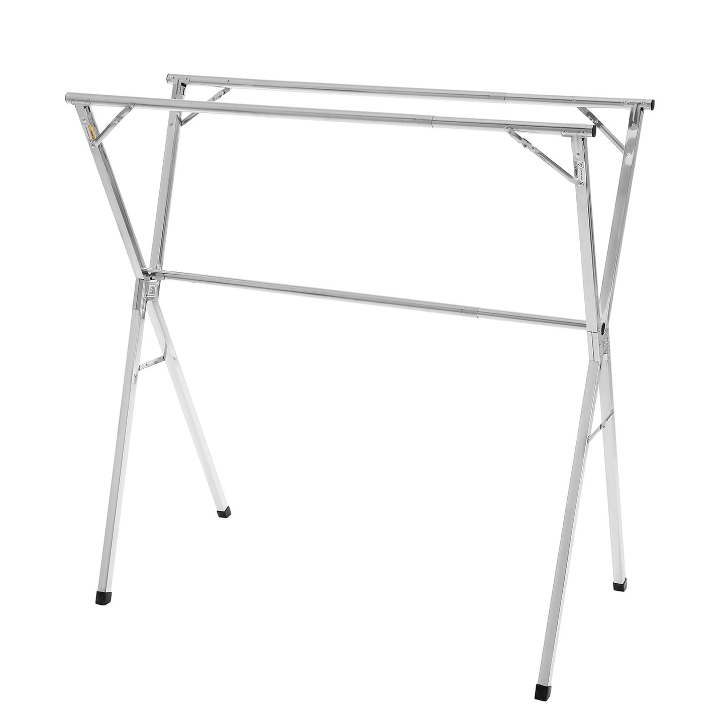 2-Tier Telescopic Clothes Drying Rack w/ 30 Windproof Holes & 2 Shoe Hooks V952-LDSLYJXX1413RO4HO001V0