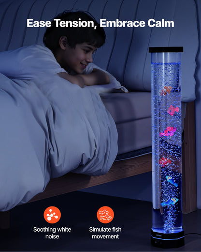 Bubble Tube Lamp 16 Color 80 cm Sensory Aquarium Lamp for Relief Calming V952-LDSQPDLS32YCAW2BD001V9