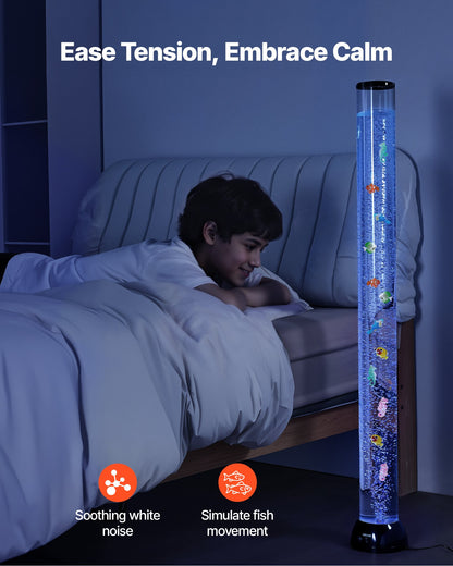 Bubble Tube Lamp 16 Color 1.2 m Sensory Aquarium Lamp for Relief Calming V952-LDSQPDLS48YCRIJF7001V9