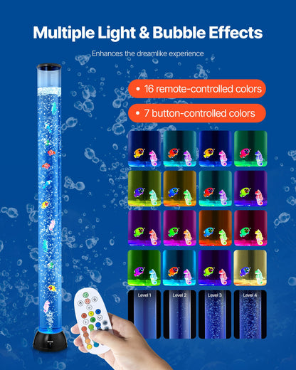 Bubble Tube Lamp 16 Color 1.2 m Sensory Aquarium Lamp for Relief Calming V952-LDSQPDLS48YCRIJF7001V9