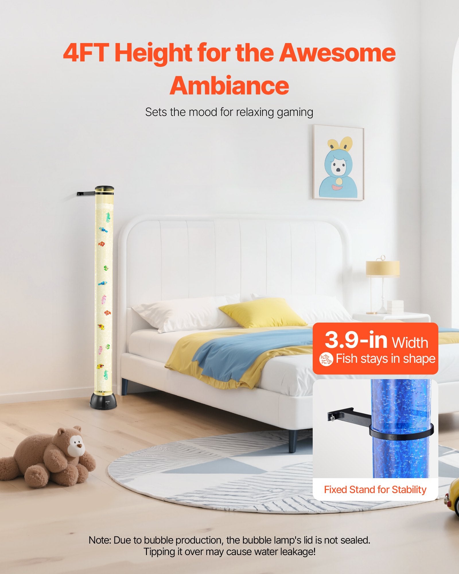 Bubble Tube Lamp 16 Color 1.2 m Sensory Aquarium Lamp for Relief Calming V952-LDSQPDLS48YCRIJF7001V9