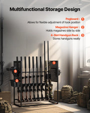 Gun Rack, Floor Standing, Indoor Heavy Duty Steel Rifle Shotgun Rack Stand, Freestanding Gun Display Storage V952-LDSZSQJJS9QW31N9A001V0