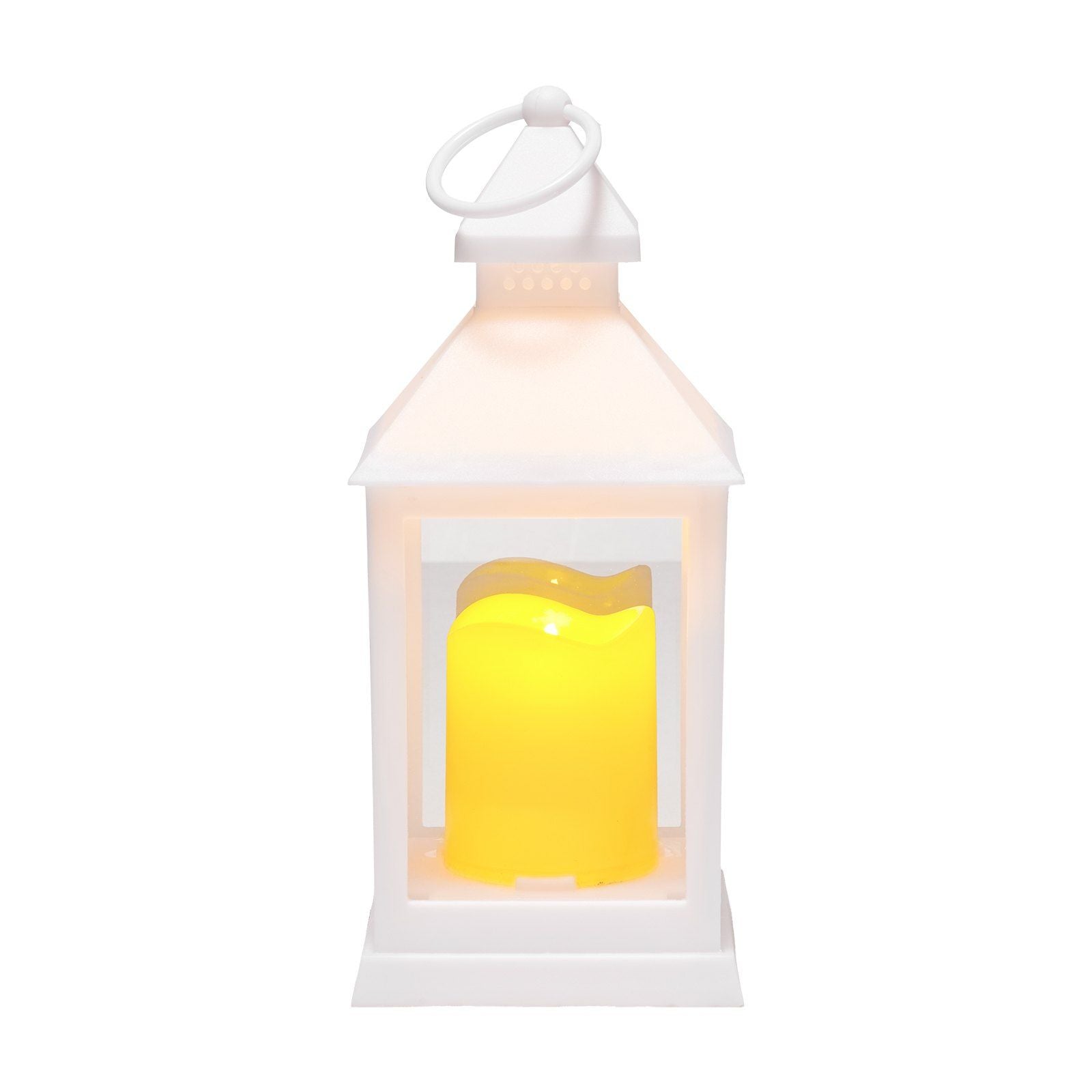 12 Pcs Decorative Candle Lantern, LED Electric Flameless Candle, Plastic LED Holder with Glass, Wall Hanging V952-LEDCDBS10INCDW7VW001V9