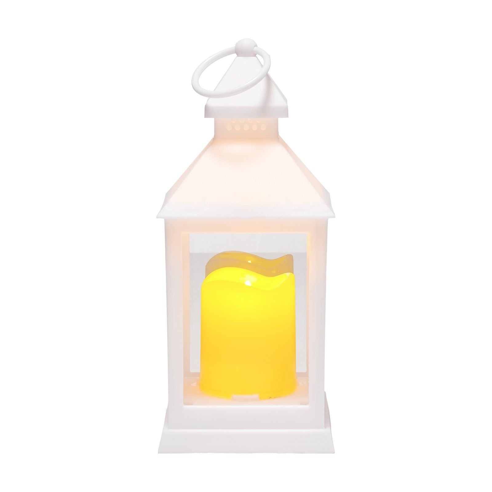 12 Pcs Decorative Candle Lantern, LED Electric Flameless Candle, Plastic LED Holder with Glass, Wall Hanging V952-LEDCDBS10INCDW7VW001V9
