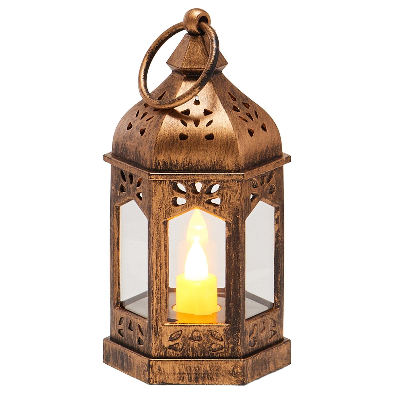 12 Pcs Decorative Candle Lantern, LED Electric Flameless Candle, Plastic LED Holder with Glass, Wall Hanging V952-LEDCDGTS6INCDMEMF001V9