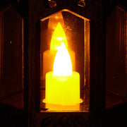 12 Pcs Decorative Candle Lantern, LED Electric Flameless Candle, Plastic LED Holder with Glass, Wall Hanging V952-LEDCDGTS6INCDMEMF001V9