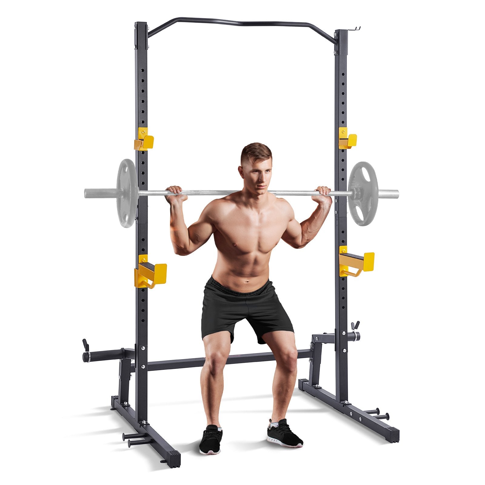 Squat Stand Power Rack Adjustable Heavy Duty Barbell Weight Stand Home Gym V952-LGSDJ454582YNFT54V0