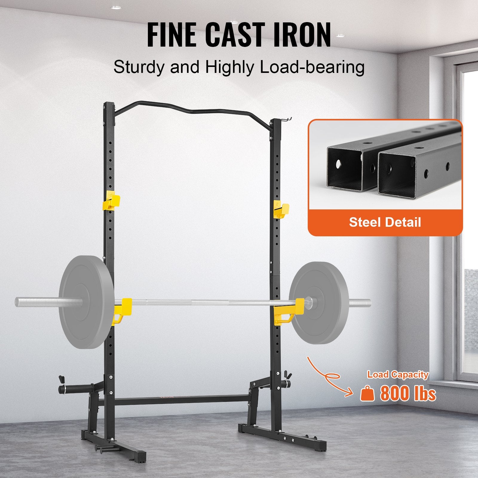 Squat Stand Power Rack Adjustable Heavy Duty Barbell Weight Stand Home Gym V952-LGSDJ454582YNFT54V0