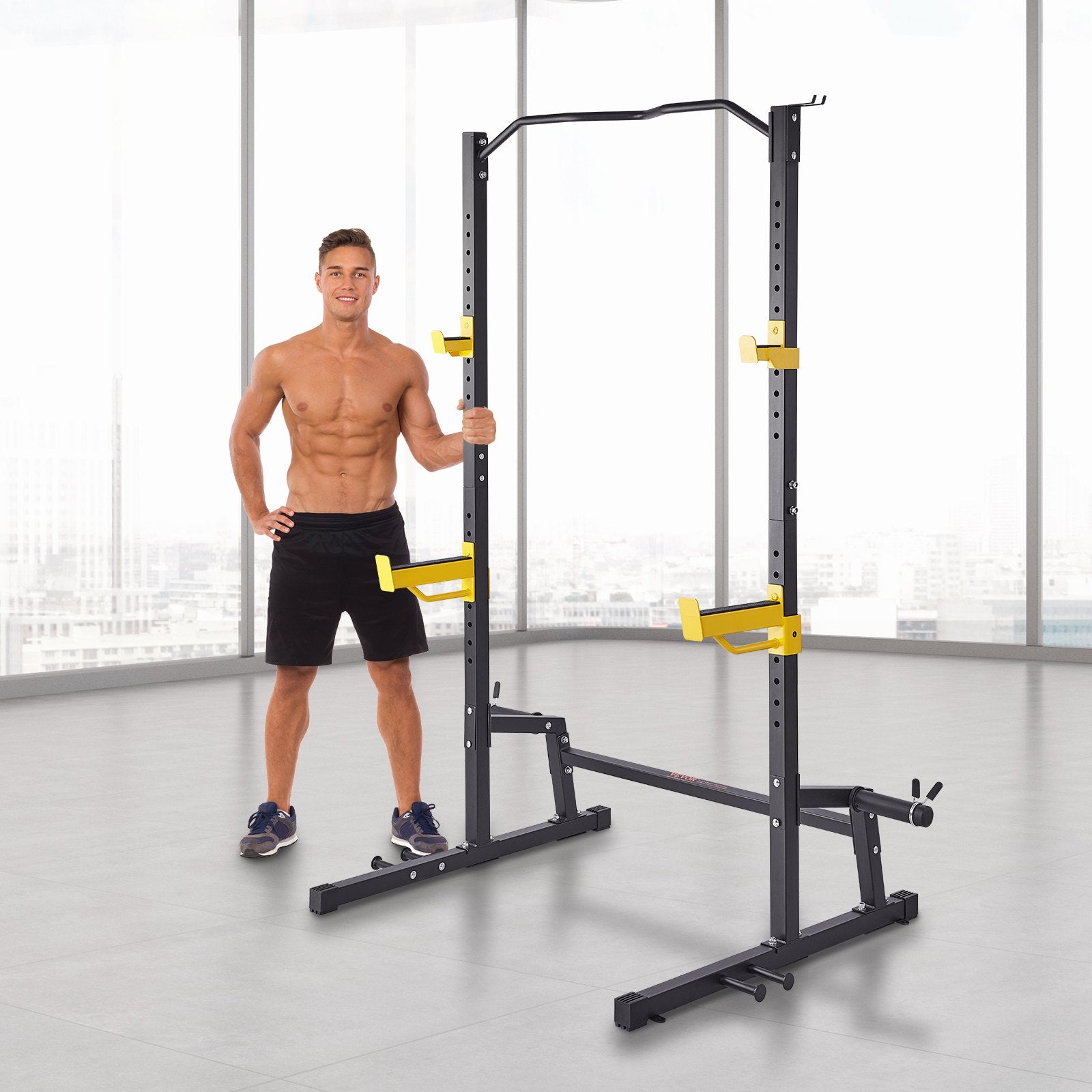 Squat Stand Power Rack Adjustable Heavy Duty Barbell Weight Stand Home Gym V952-LGSDJ454582YNFT54V0