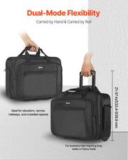 Rolling Laptop Bag 43.94 cm Wheeled Computer Bag for Women & Men Black V952-LGSTDNB173INKNMLTV0