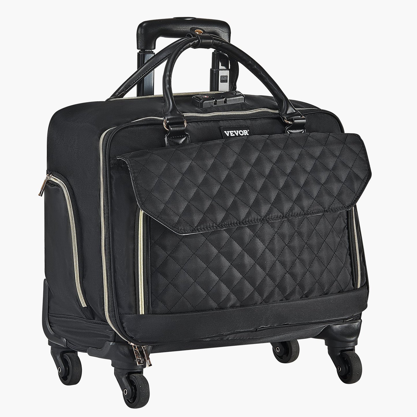 Rolling Laptop Bag, Fits Up to 17.3 Inch Laptop, Wheeled Briefcase, Roller Computer Tote Bag with 4 Spinner V952-LGSTDNB173INYPT18V0