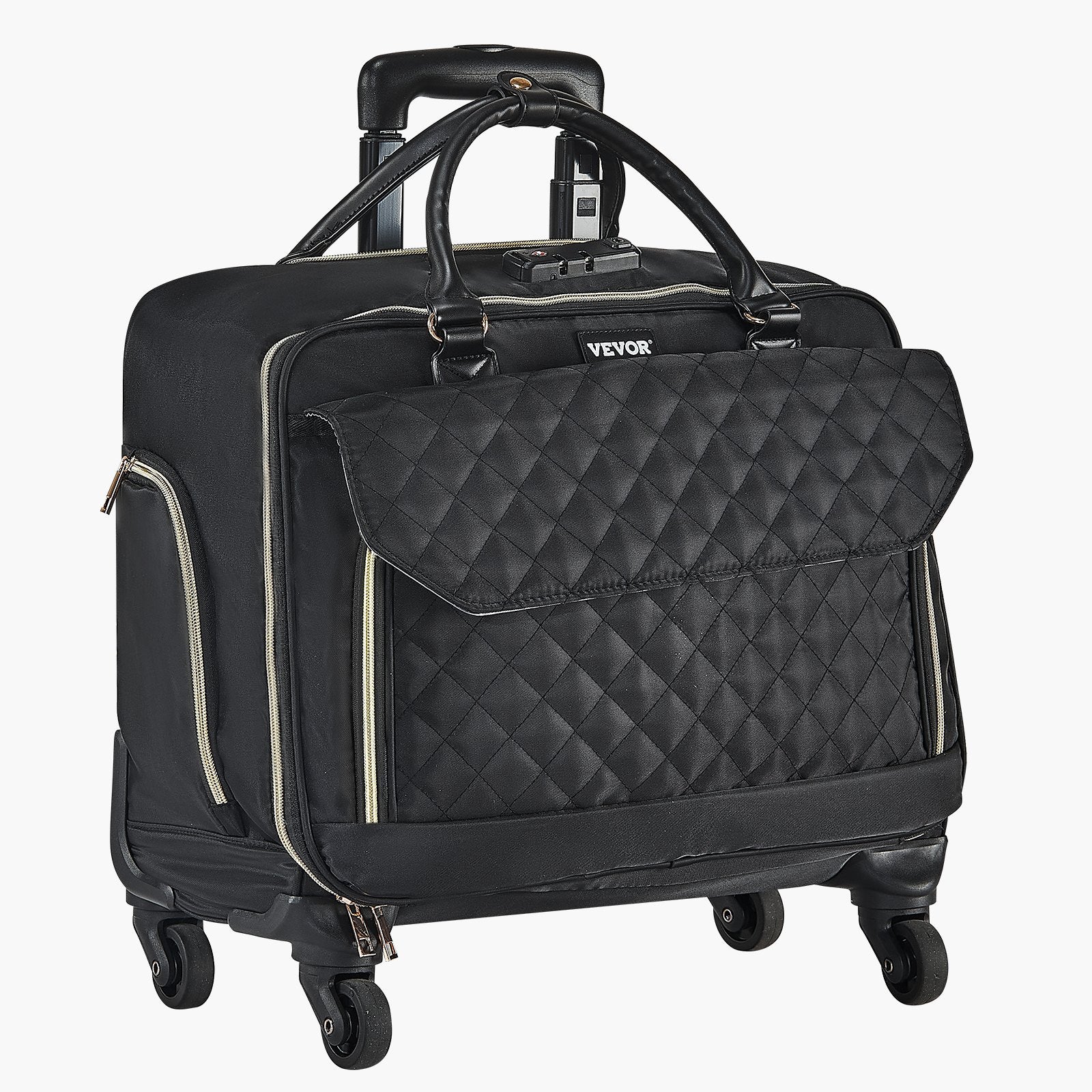 Rolling Laptop Bag, Fits Up to 17.3 Inch Laptop, Wheeled Briefcase, Roller Computer Tote Bag with 4 Spinner V952-LGSTDNB173INYPT18V0