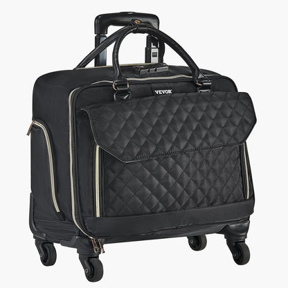 Rolling Laptop Bag, Fits Up to 17.3 Inch Laptop, Wheeled Briefcase, Roller Computer Tote Bag with 4 Spinner V952-LGSTDNB173INYPT18V0