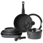 17 Piece Pots and Pans Set, Granite Nonstick Detachable Handle Cookware, Space Saving Induction Cookwares, V952-LGTZLGKCSB6GQBCKJV0
