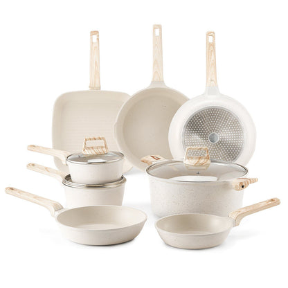 19 Piece Pots and Pans Set Nonstick, Granite Cookware Set, Induction Cookwares, Kitchen RV Cooking Sets with V952-LGTZLGTFLTCYHI1RRV0