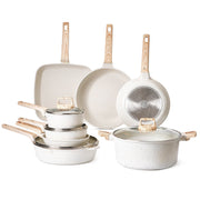 19 Piece Pots and Pans Set Nonstick, Granite Cookware Set, Induction Cookwares, Kitchen RV Cooking Sets with V952-LGTZLGTFLTCYHI1RRV0
