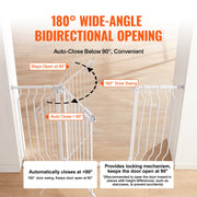 Baby Gate, 749-1346 mm Extra Wide, 762 mm High, Dog Gate for Stairs Doorways and House, Easy Step Walk Thru V952-LGXCWZLBS3052H2HGV0
