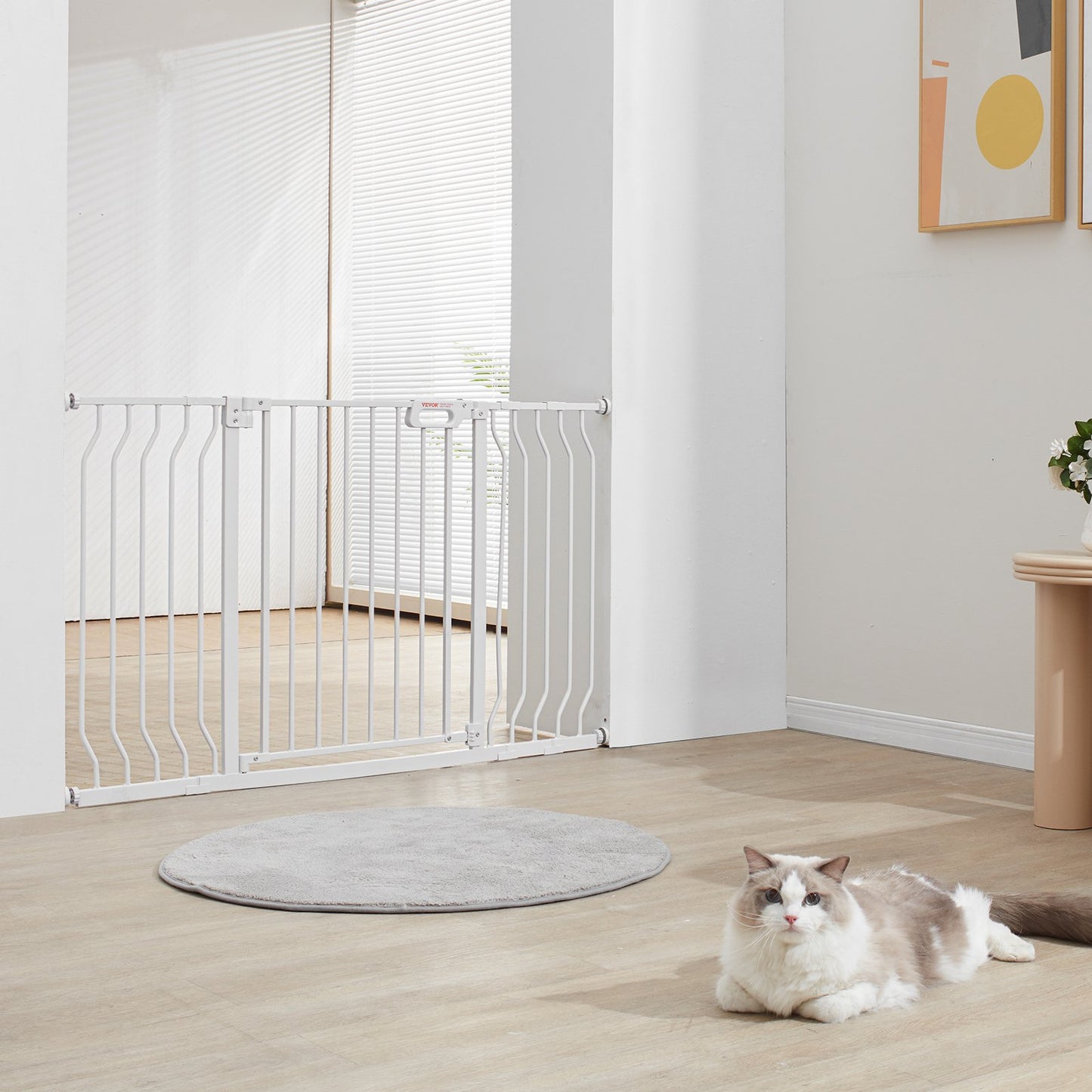Baby Gate, 749-1346 mm Extra Wide, 762 mm High, Dog Gate for Stairs Doorways and House, Easy Step Walk Thru V952-LGXCWZLBS3052H2HGV0