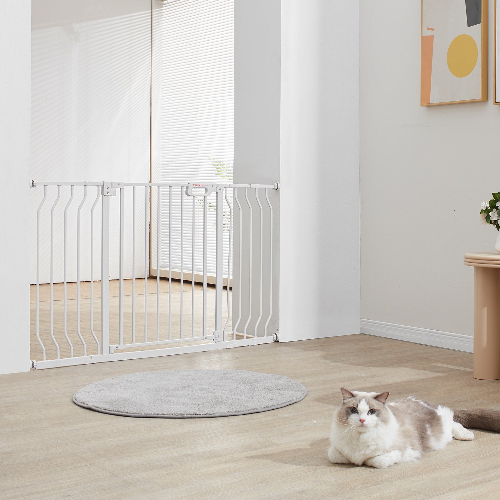 Baby Gate, 749-1346 mm Extra Wide, 762 mm High, Dog Gate for Stairs Doorways and House, Easy Step Walk Thru V952-LGXCWZLBS3052H2HGV0