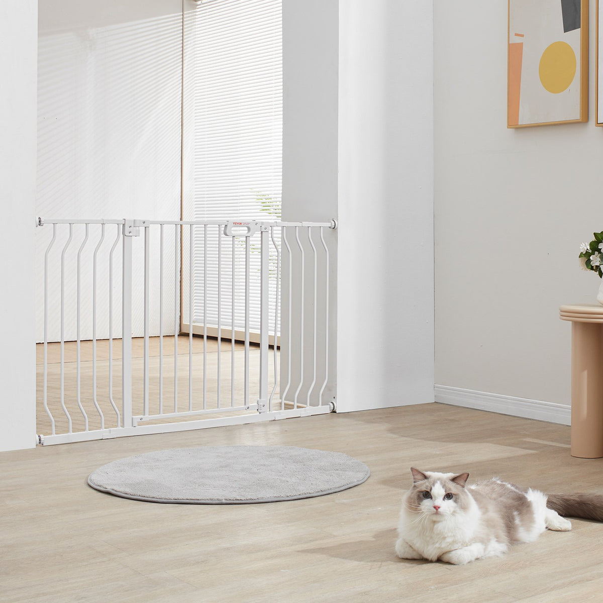 Baby Gate, 749-1346 mm Extra Wide, 762 mm High, Dog Gate for Stairs Doorways and House, Easy Step Walk Thru V952-LGXCWZLBS3052H2HGV0