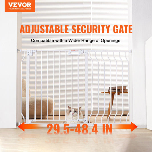 Baby Gate, 749-1229 mm Extra Wide, 762 mm High, Dog Gate for Stairs Doorways and House, Easy Step Walk Thru V952-LGXCWZLBS3059RN9WV0