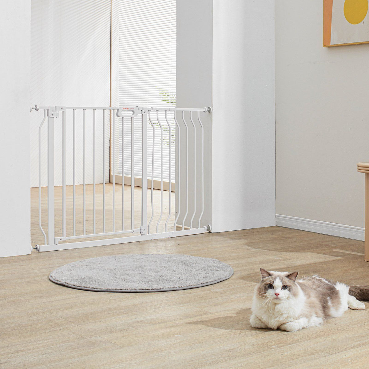 Baby Gate, 749-1229 mm Extra Wide, 762 mm High, Dog Gate for Stairs Doorways and House, Easy Step Walk Thru V952-LGXCWZLBS3059RN9WV0