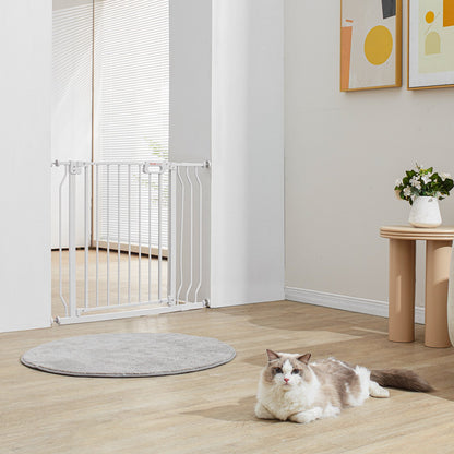 Baby Gate, 749-990 mm Extra Wide, 762 mm High, Dog Gate for Stairs Doorways and House, Easy Step Walk Thru V952-LGXCWZLBS305UJDRFV0