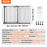 Baby Gate, 749-1229 mm Extra Wide, 762 mm High, Dog Gate for Stairs Doorways and House, Easy Step Walk Thru V952-LGXCWZLHS305B4PGBV0