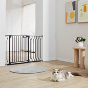 Baby Gate, 749-1229 mm Extra Wide, 762 mm High, Dog Gate for Stairs Doorways and House, Easy Step Walk Thru V952-LGXCWZLHS305B4PGBV0