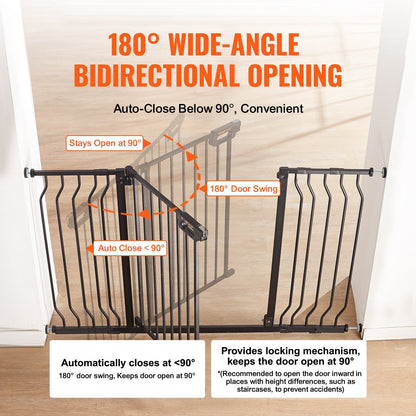 Baby Gate, 749-1346 mm Extra Wide, 762 mm High, Dog Gate for Stairs Doorways and House, Easy Step Walk Thru V952-LGXCWZLHS305EYXEKV0