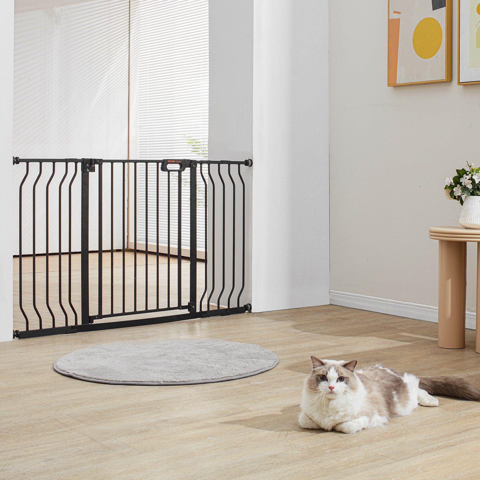 Baby Gate, 749-1346 mm Extra Wide, 762 mm High, Dog Gate for Stairs Doorways and House, Easy Step Walk Thru V952-LGXCWZLHS305EYXEKV0