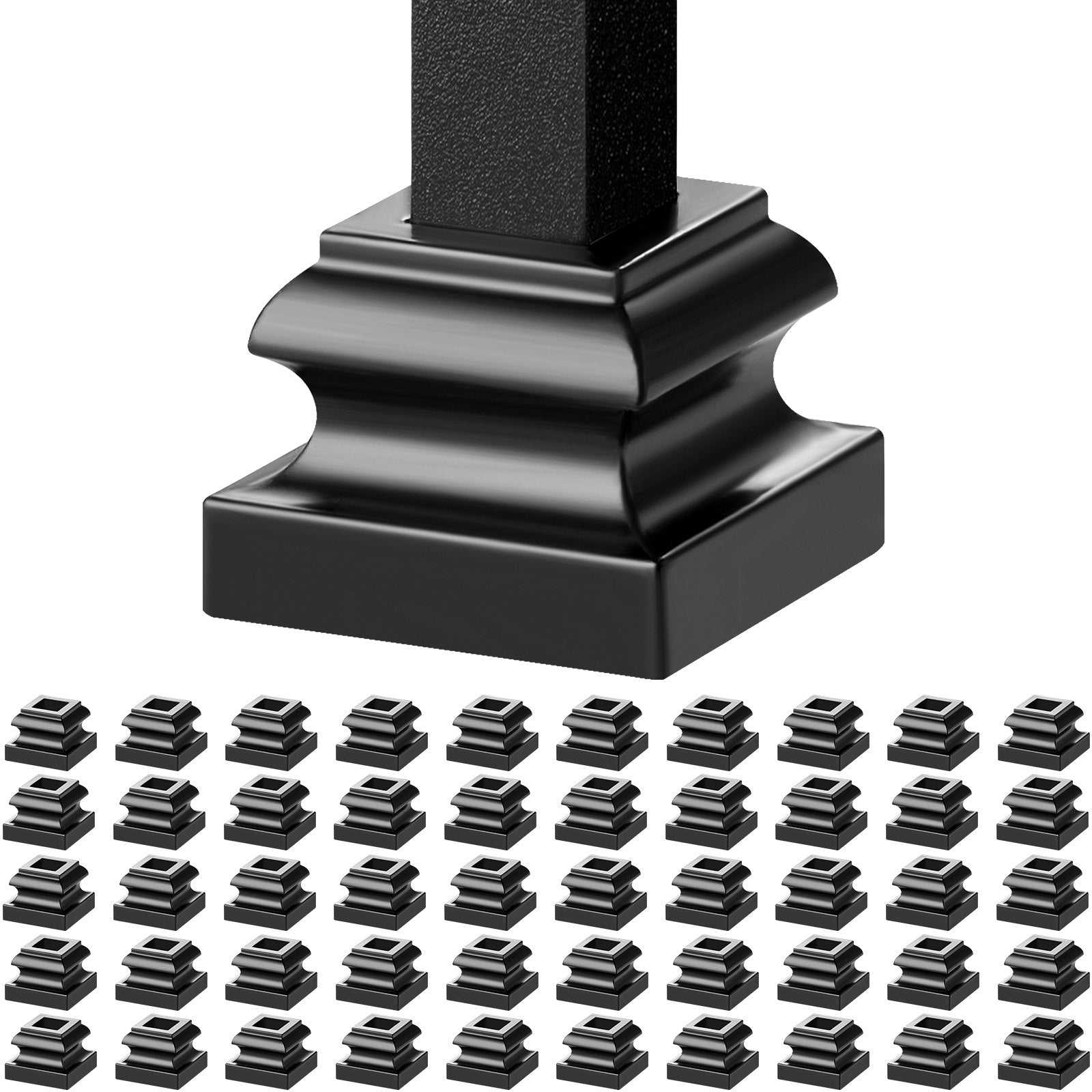 50 PCS Aluminum Alloy Baluster Flat Shoes Wrought Spindles for Staircase V952-LGXZLHJPM50POOK8QV0