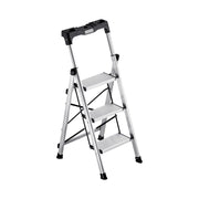 3 Step Ladder, Folding Step Stool with Wide Anti-Slip Pedal and Comfort Handgrip, 150 kg Capacity Portable V952-LHJBGTSB00002PVUB001V0