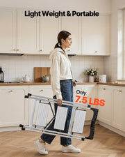 3 Step Ladder, Folding Step Stool with Wide Anti-Slip Pedal and Comfort Handgrip, 150 kg Capacity Portable V952-LHJBGTSB00002PVUB001V0