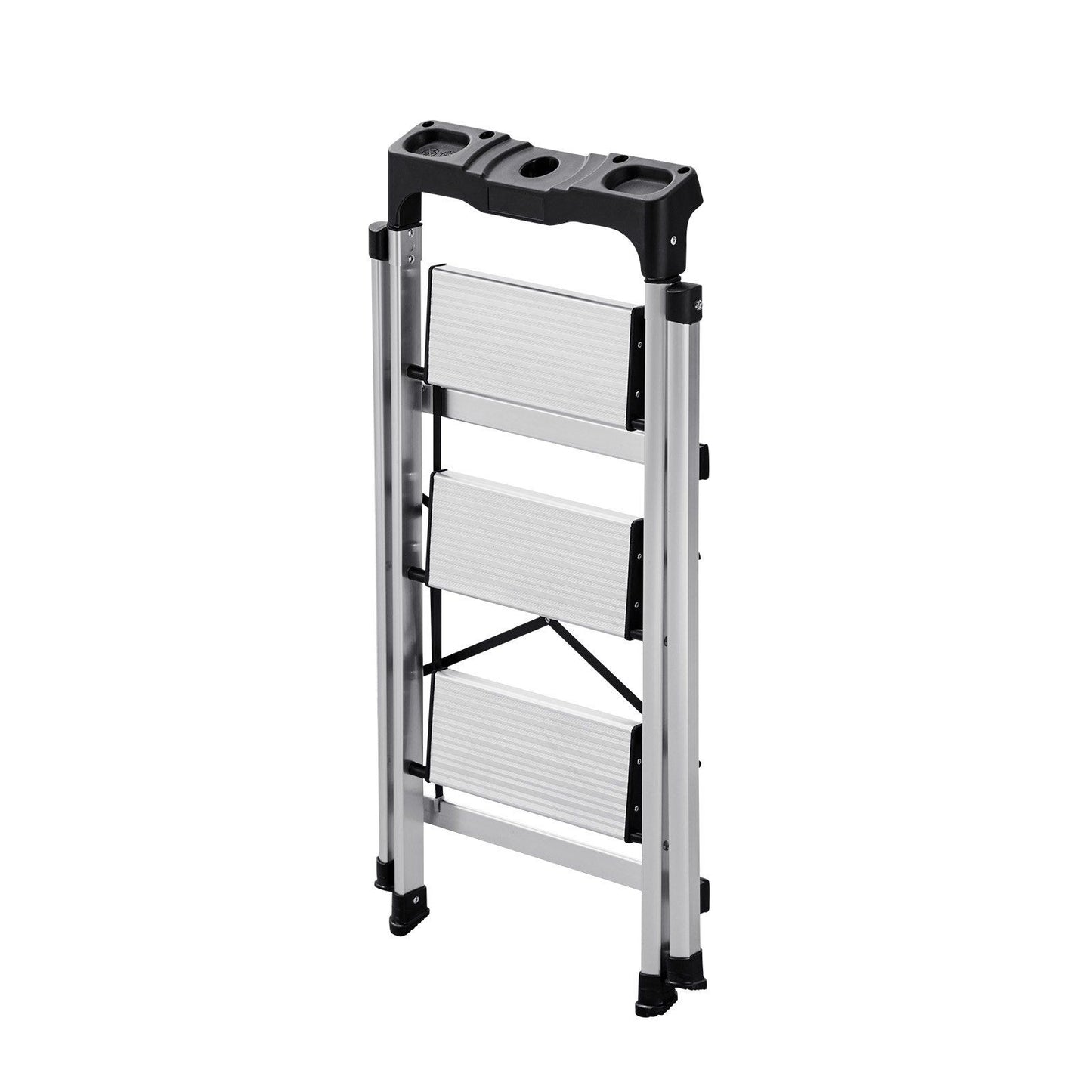 3 Step Ladder, Folding Step Stool with Wide Anti-Slip Pedal and Comfort Handgrip, 150 kg Capacity Portable V952-LHJBGTSB00002PVUB001V0