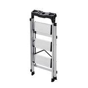 3 Step Ladder, Folding Step Stool with Wide Anti-Slip Pedal and Comfort Handgrip, 150 kg Capacity Portable V952-LHJBGTSB00002PVUB001V0